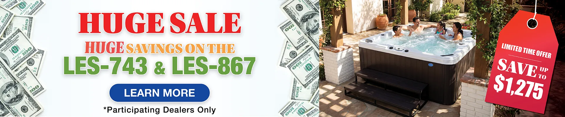 Calspas hot tub being used in a family setting - Grand Prairie